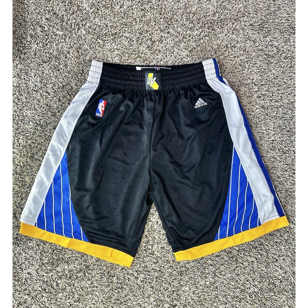 Adidas NBA Golden State Warriors Basketball Black Shorts Men's Small